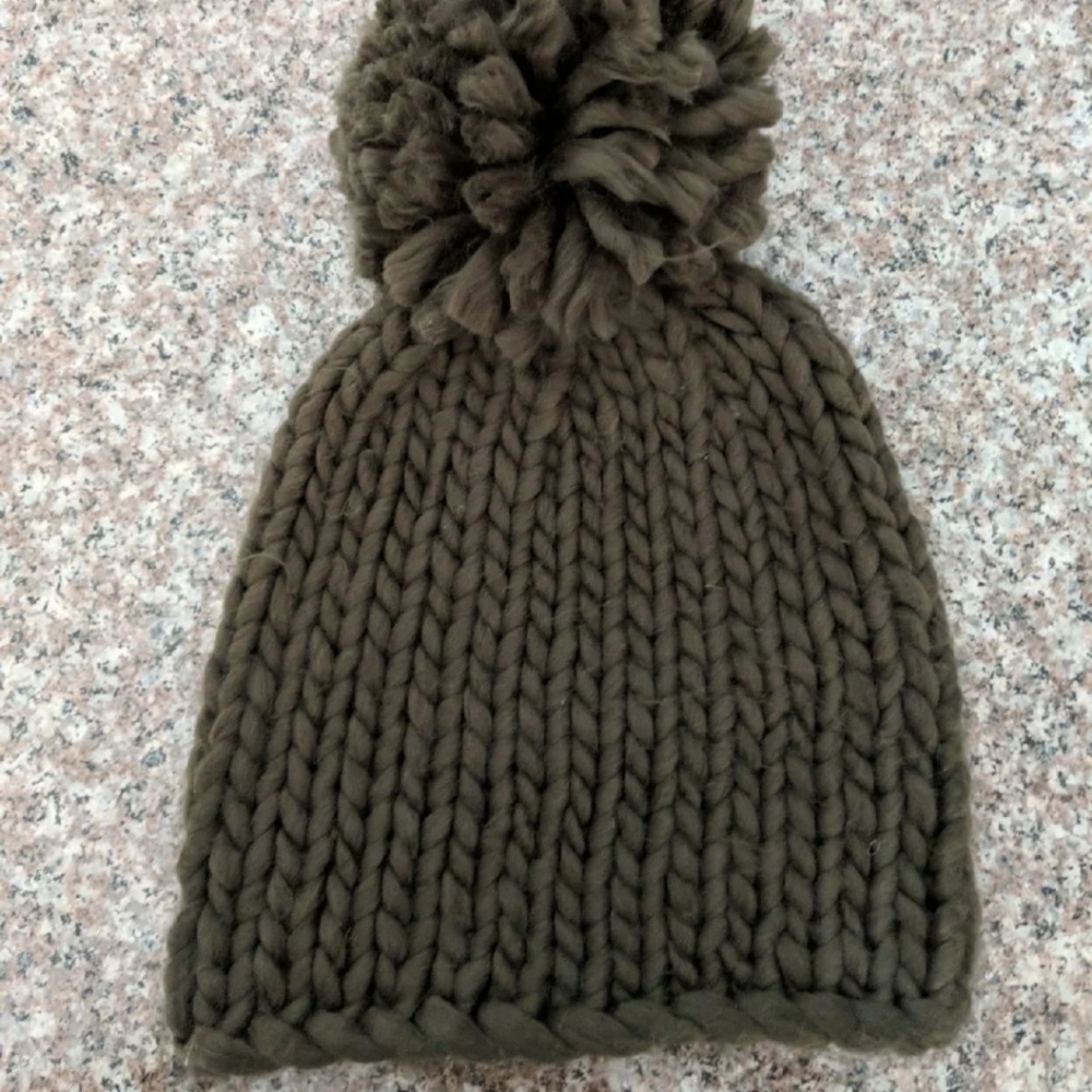 LARGE pom pom beanie